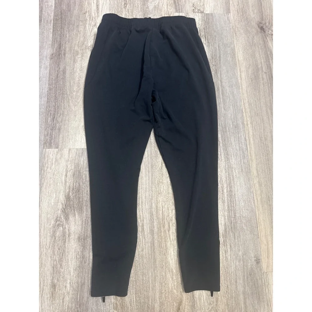 Gymshark Mens Black Tapered Joggers‎ Ankle Zip Sweatpants Small